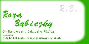 roza babiczky business card